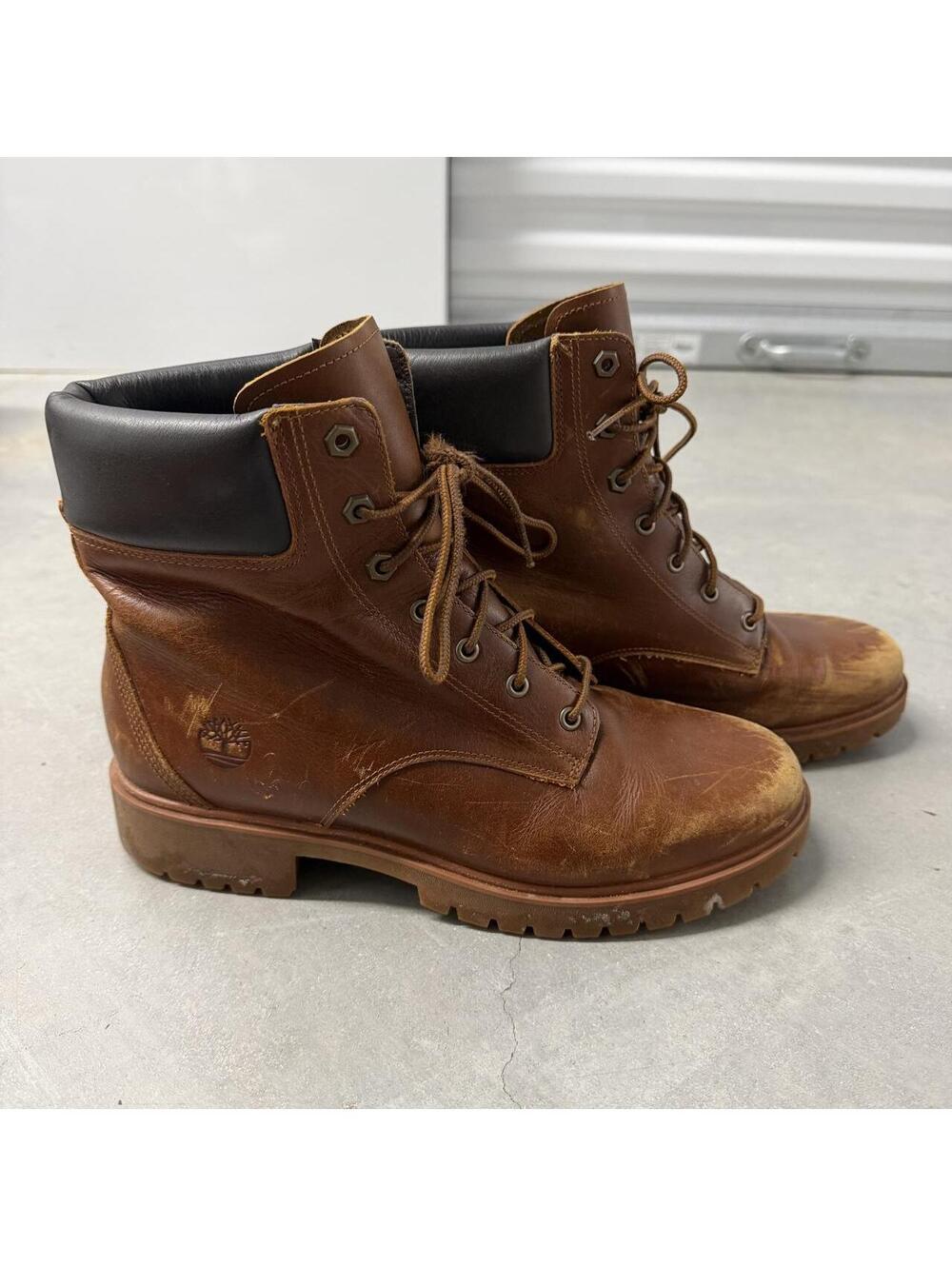 Timberland Women’s Size 10 Brown Leather 6 Inch Lace Up Work Hiking Boots A2660